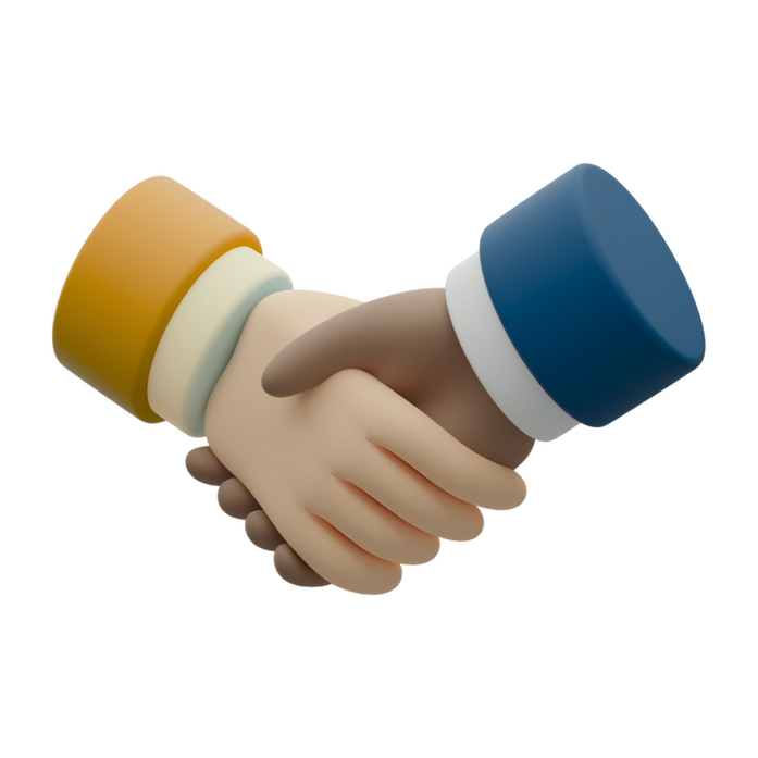 Handshake 3D Two hands shaking